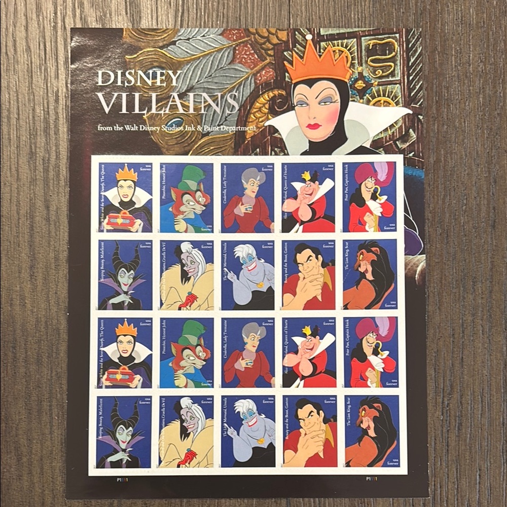 Disney Villains Stamp Sheet